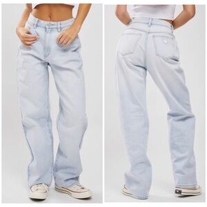 NEW Abrand jeans high rise relaxed fit jeans light wash 27